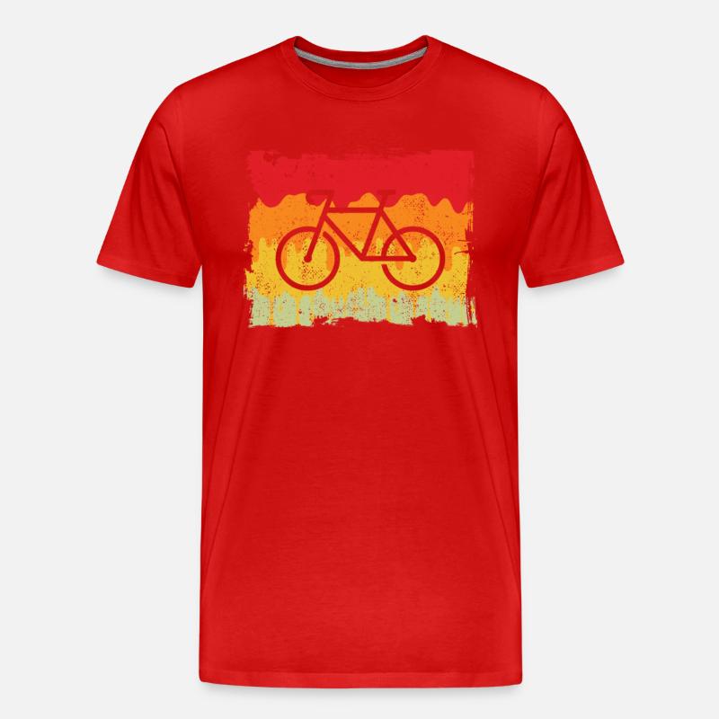 Fahrrad Retro - Männer Premium Bio T-Shirt - Rot