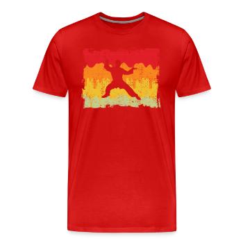 Karaté Arts Martiaux Rétro - T-shirt bio Premium Homme - rouge - Devant - Damien (186cm)