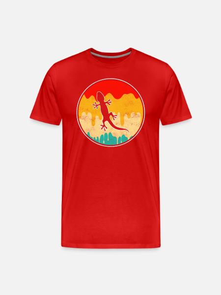 Lizard Retro - Men's Premium Organic T-Shirt - red
