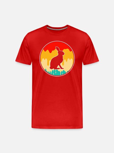 Rabbit Retro - Men's Premium Organic T-Shirt - red