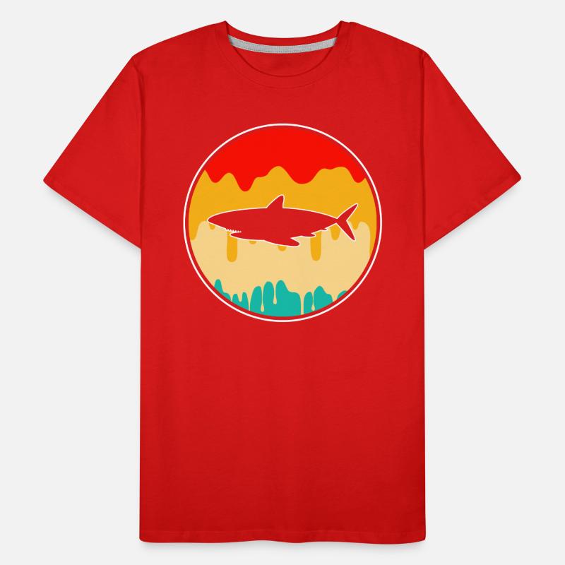 Hai Retro Männer Premium Bio T-Shirt