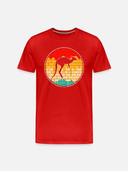 Kangourou Rétro - T-shirt bio Premium Homme - rouge