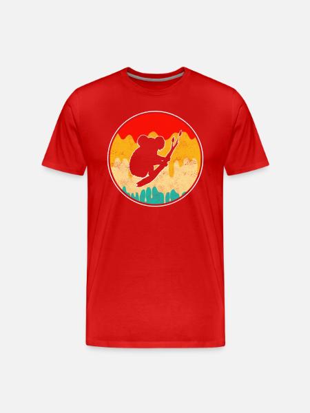 Koala Retro - Men's Premium Organic T-Shirt - red