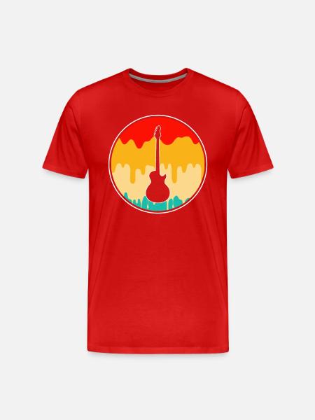 Rock retro - Men's Premium Organic T-Shirt - red