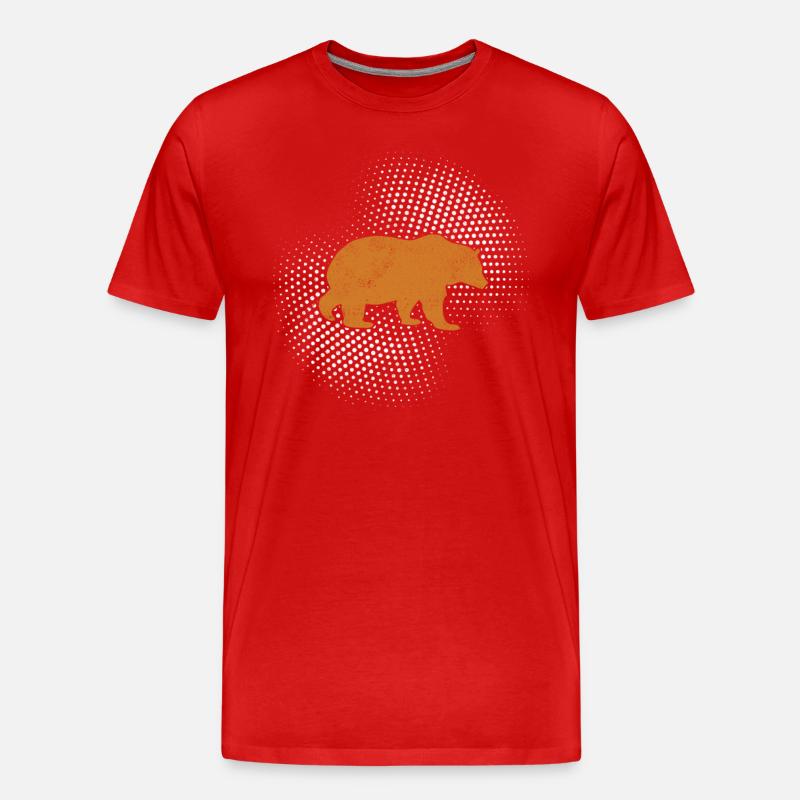 Bär - Männer Premium Bio T-Shirt - Rot