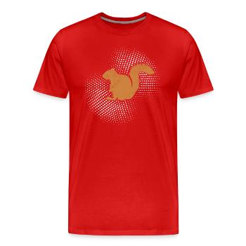 Écureuil - T-shirt bio Premium Homme - rouge - Devant - Damien (186cm)