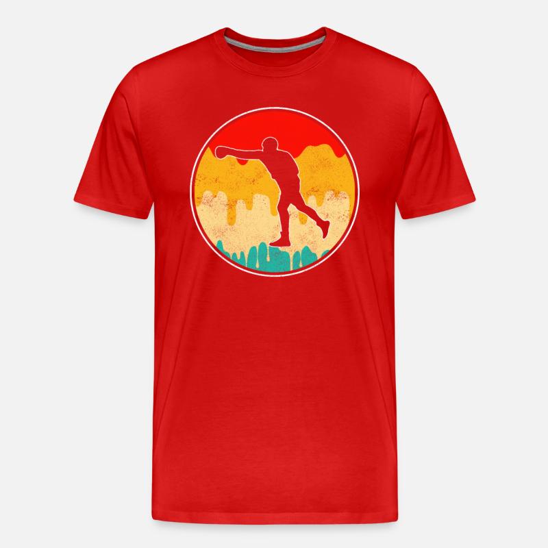 Boxen Retro - Männer Premium Bio T-Shirt - Rot