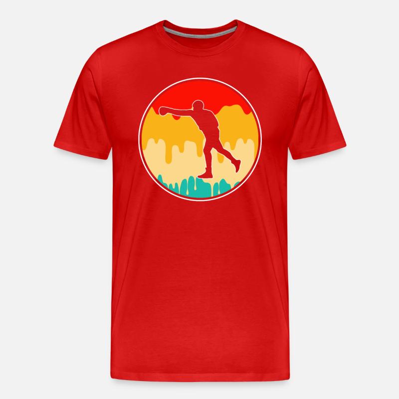 Boxen Retro Logo - Männer Premium Bio T-Shirt - Rot