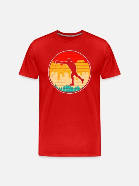 Boxes Retro Logo - Men's Premium Organic T-Shirt - red