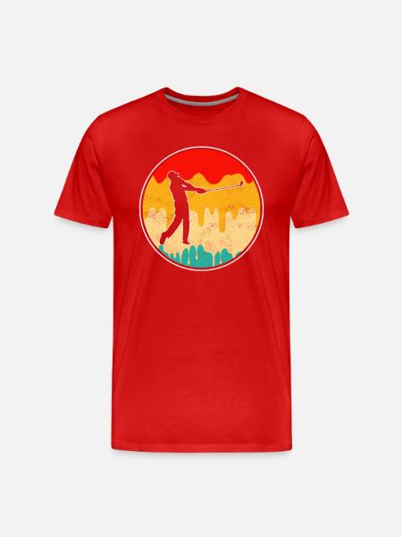 Golf Retro - Men's Premium Organic T-Shirt - red