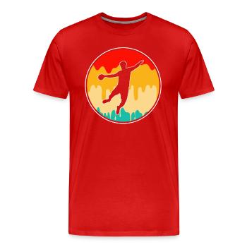 Handball Rétro - T-shirt bio Premium Homme - rouge - Devant - Damien (186cm)