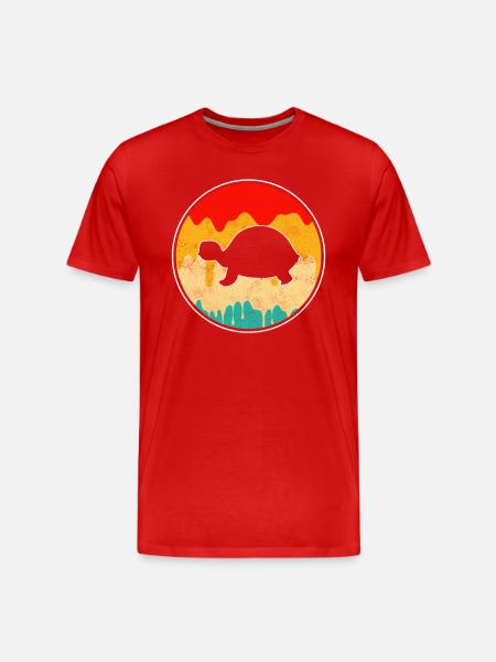 Turtle Retro - Men's Premium Organic T-Shirt - red