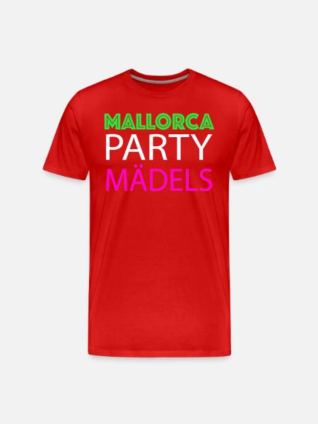 Mallorca Party Mädels - Männer Premium Bio T-Shirt - Rot