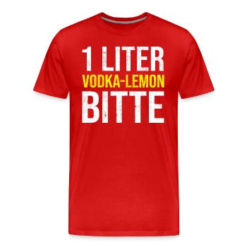 Mallorca Vodka Lemon Spruch - Männer Premium Bio T-Shirt - Rot - Vorne - Damien (186cm)