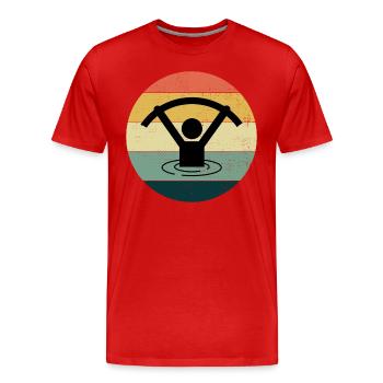 Aquagym Aquatique Fitness Aquatique Vintage Rétro - T-shirt bio Premium Homme - rouge - Devant - Damien (186cm)