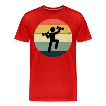 Aquagym Aquatique Fitness Aquatique Vintage Rétro - T-shirt bio Premium Homme - rouge - Devant - Damien (186cm)