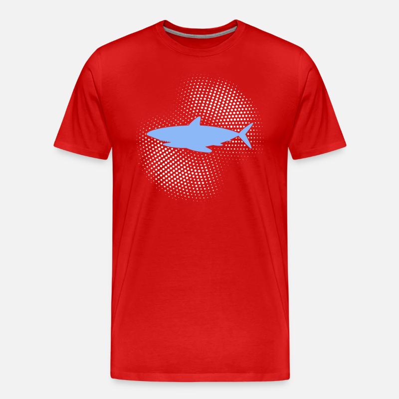 Hai - Männer Premium Bio T-Shirt - Rot