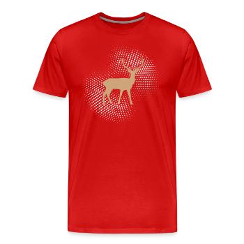 Deer - Men's Premium Organic T-Shirt - red - Front - Damien (186cm)
