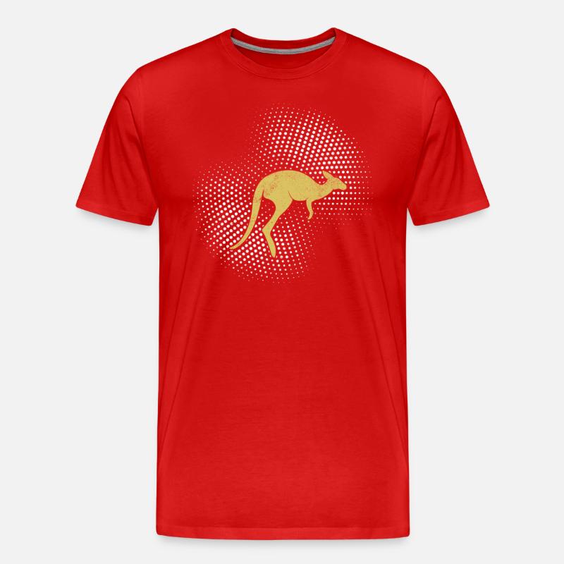 Känguru - Männer Premium Bio T-Shirt - Rot