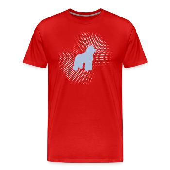 Caniche - T-shirt bio Premium Homme - rouge - Devant - Damien (186cm)