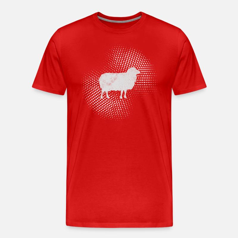 Schaf - Männer Premium Bio T-Shirt - Rot