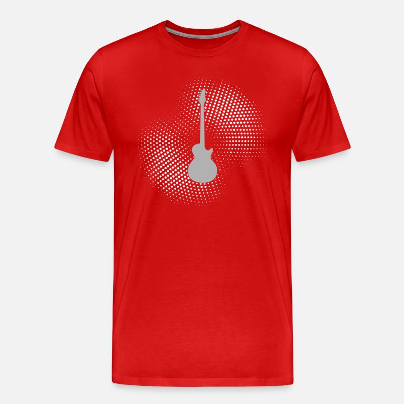 e Gitarre Rock - Männer Premium Bio T-Shirt - Rot