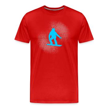 Snowboard - T-shirt bio Premium Homme - rouge - Devant - Damien (186cm)