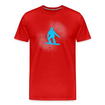 Snowboard - T-shirt bio Premium Homme - rouge - Devant - Damien (186cm)