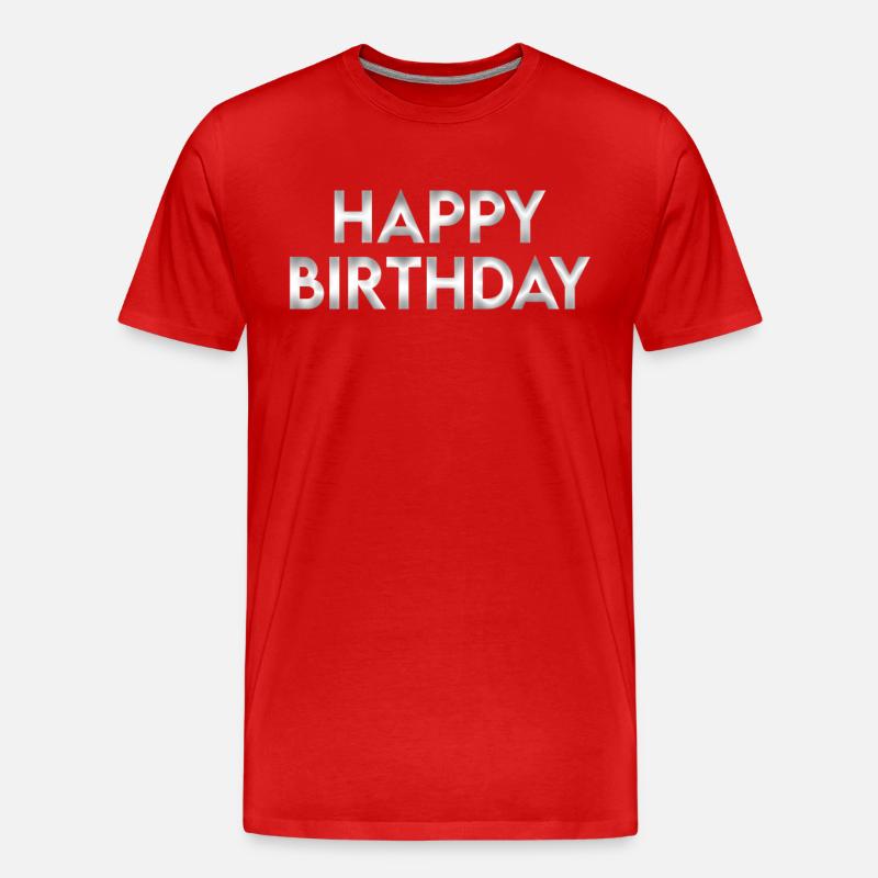 Happy Birthday - Männer Premium Bio T-Shirt - Rot