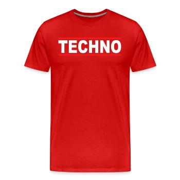 Techno - T-shirt bio Premium Homme - rouge - Devant - Damien (186cm)