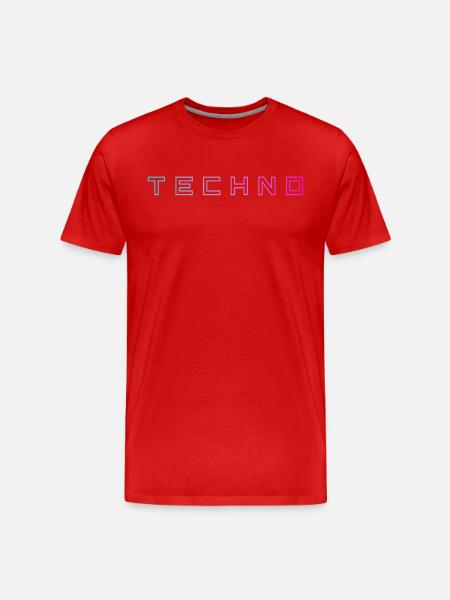 Techno - T-shirt bio Premium Homme - rouge