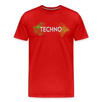 Techno - T-shirt bio Premium Homme - rouge - Devant - Damien (186cm)