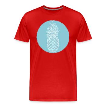 Ananas - T-shirt bio Premium Homme - rouge - Devant - Damien (186cm)
