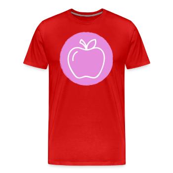Apfel - Männer Premium Bio T-Shirt - Rot - Vorne - Damien (186cm)