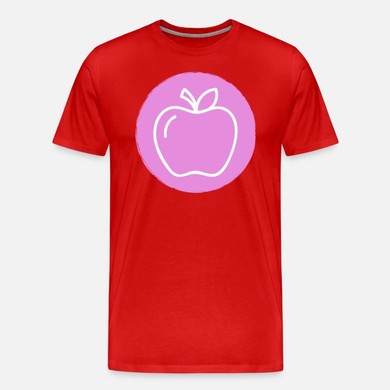 Apfel - Männer Premium Bio T-Shirt - Rot