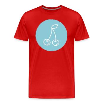 Cherry - Men's Premium Organic T-Shirt - red - Front - Damien (186cm)