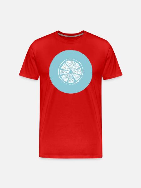 Orange lemon - Men's Premium Organic T-Shirt - red