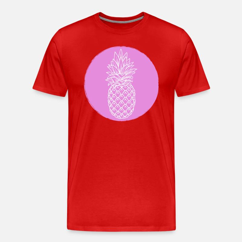 Ananas - Männer Premium Bio T-Shirt - Rot