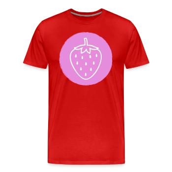 Fraise - T-shirt bio Premium Homme - rouge - Devant - Damien (186cm)