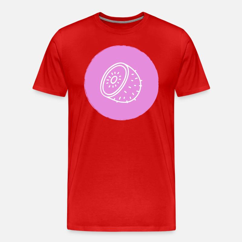 Kiwi - Männer Premium Bio T-Shirt - Rot