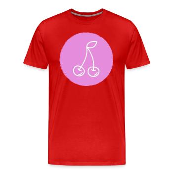 Cherry - Men's Premium Organic T-Shirt - red - Front - Damien (186cm)