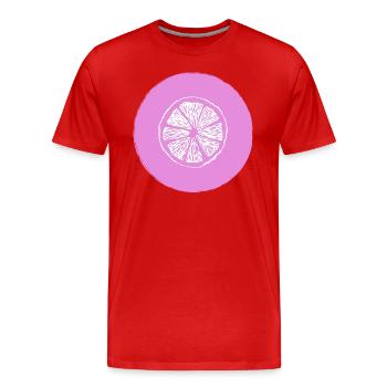 Orange citron - T-shirt bio Premium Homme - rouge - Devant - Damien (186cm)