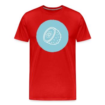 Kiwi - Men's Premium Organic T-Shirt - red - Front - Damien (186cm)