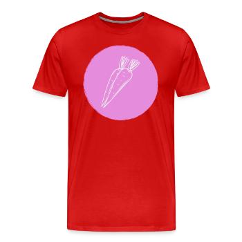 Carotte - T-shirt bio Premium Homme - rouge - Devant - Damien (186cm)