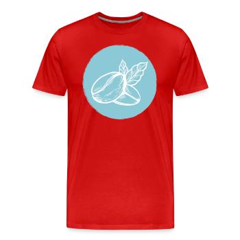 Kaffee Kaffeebohne - Männer Premium Bio T-Shirt - Rot - Vorne - Damien (186cm)
