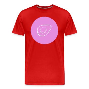 Avocado - Männer Premium Bio T-Shirt - Rot - Vorne - Damien (186cm)