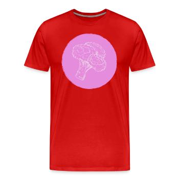 Brokkoli - Männer Premium Bio T-Shirt - Rot - Vorne - Damien (186cm)