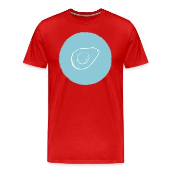 Avocado - Männer Premium Bio T-Shirt - Rot - Vorne - Damien (186cm)