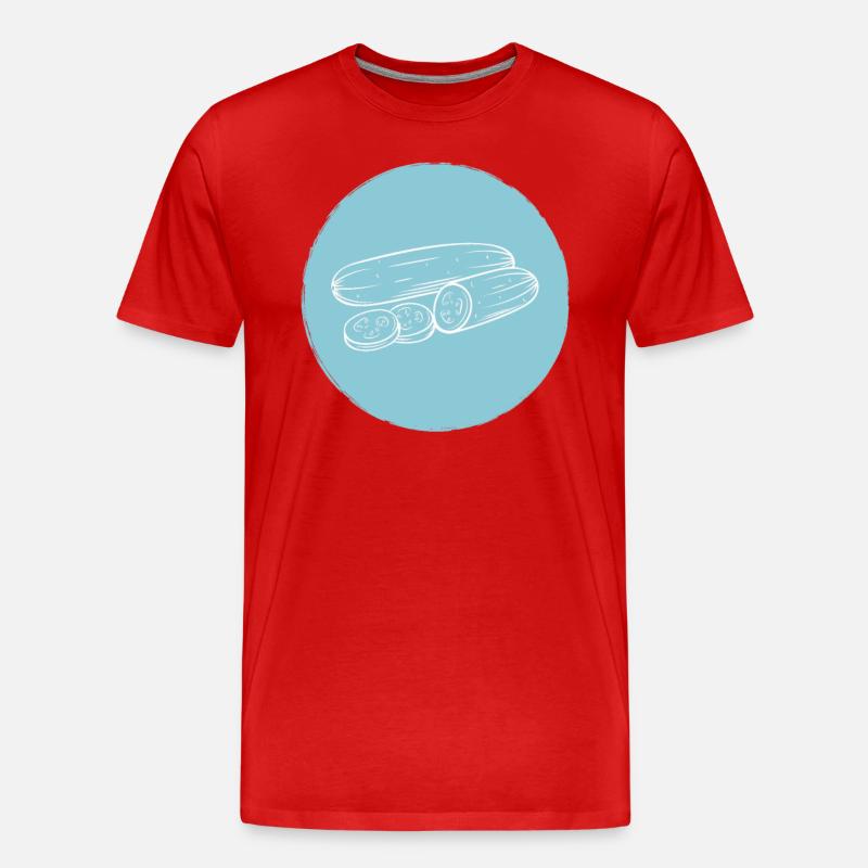 Gurke - Männer Premium Bio T-Shirt - Rot