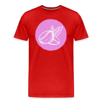 Kaffee Kaffeebohne - Männer Premium Bio T-Shirt - Rot - Vorne - Damien (186cm)